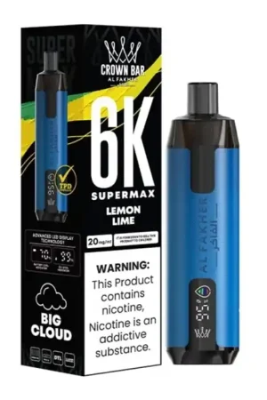 Haute Qualité Puff Crown Bar SuperMax 6K Lemon Lime - Al Fakher