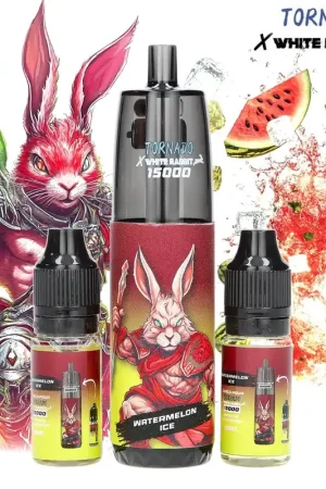 PUFF TORNADO X WHITE RABBIT WATERMELON ICE 15000 PUFFS Authentique