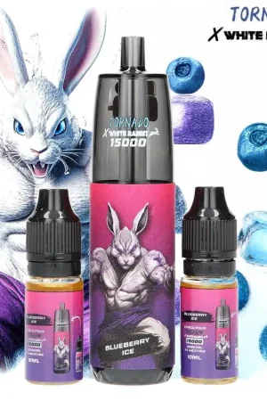 PUFF TORNADO X WHITE RABBIT BLUEBERRY ICE 15000 PUFFS Affaire À Saisir
