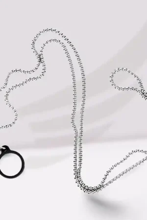 Chaîne de cou avec anneau en silicone Commander Maintenant