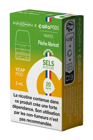 Vente Directe Capsule Alfapod VCAP Pêche Abricot - Alfaliquid x Innokin