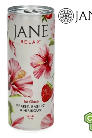 BOISSON AU CBD JANE FRAISE BASILIC HIBISCUS 25CL Pas Cher