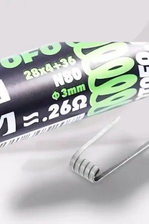 Coils Quad Core Fused Clapton NI80 0.26ᘯ - Wotofo Meilleur Prix