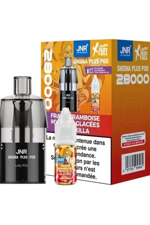 Cartouche Pod Shisha Plus 28K Snake Eye 12 ml - JNR x Fighter Fuel Quantité Limitée