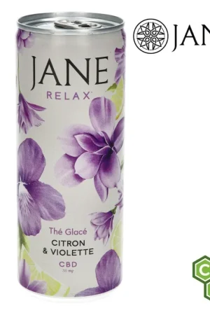 BOISSON AU CBD JANE VIOLETTE CITRON 25CL Meilleure Vente