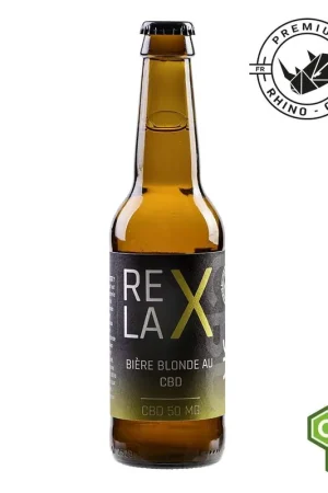 BIERE BLONDE AU CBD RHINO RELAX 33CL Prix Réduit
