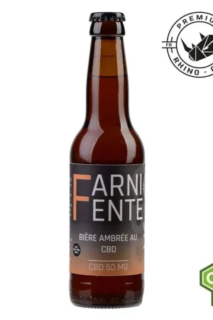 Acheter En Ligne BIERE AMBREE AU CBD RHINO FARNIENTE 33CL
