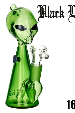 BANG EN VERRE BLACK LEAF ALIEN 16CM Quantité Limitée