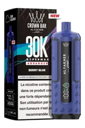 Puff Crown Bar HyperMax Advanced 30K Berry Blue - Al Fakher Promotion