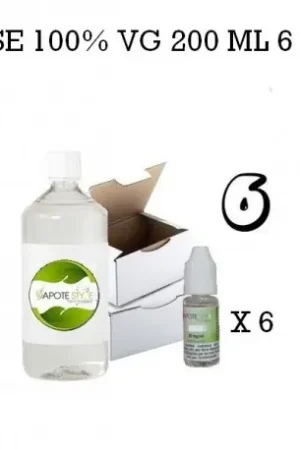 Base 100% VG 200 ML 6MG - Vapote Style Vente Flash