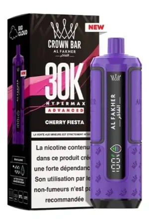 Puff Crown Bar HyperMax Advanced 30K Cherry Fiesta - Al Fakher Jusqu’à Épuisement Des Stocks