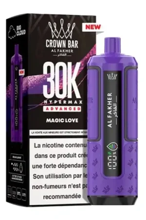 Puff Crown Bar HyperMax Advanced 30K Magic Love - Al Fakher Livraison Express