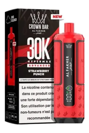 Dernière Chance Puff Crown Bar HyperMax Advanced 30K Strawberry Punch - Al Fakher