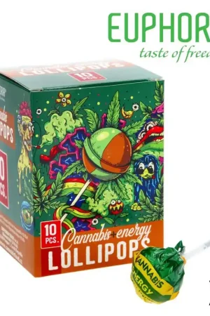 Réduction SUCETTE EUPHORIA CANNABIS LOLLIPOPS ENERGY PAR 10