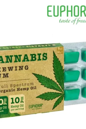 Achat Immédiat CHEWING GUM EUPHORIA CANNABIS ET HUILE DE CHANVRE 10MG