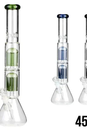 Bon Plan BANG EN VERRE COLOR BEAKER DOUBLE PERC 45CM