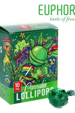 SUCETTE EUPHORIA CANNABIS LOLLIPOPS PAR 10 Nouveauté