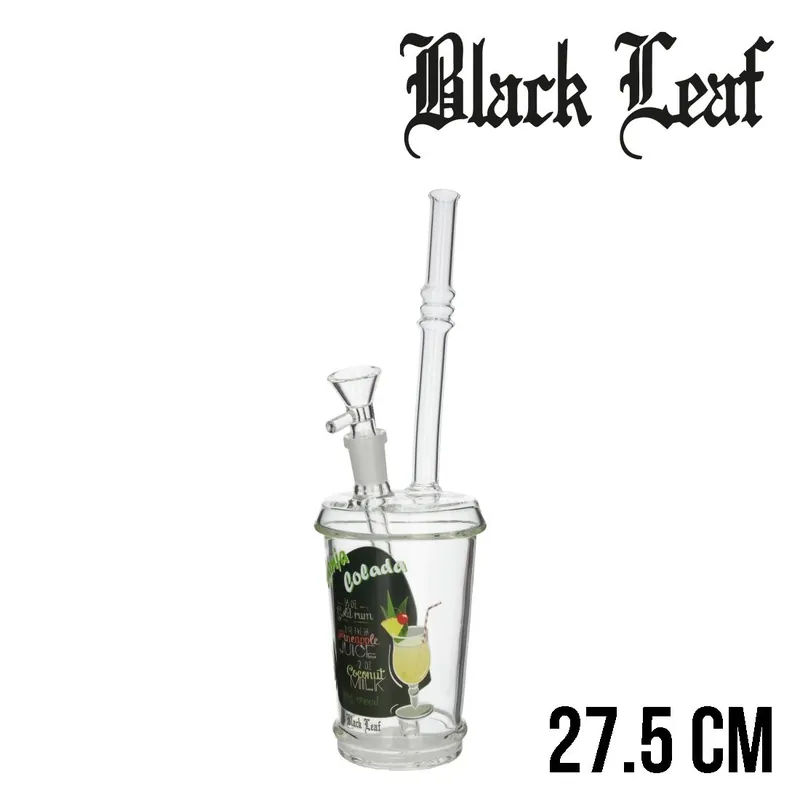 Commande En Gros BANG EN VERRE BLACK LEAF GANJA COLADA 27.5CM