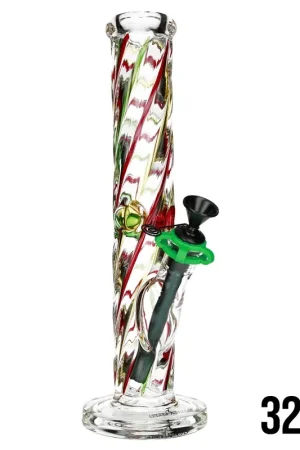 BANG EN VERRE SUPER HEROES SPIRAL JAMAICA 32CM Offre Exclusive