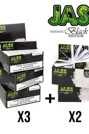 Dernier Modèle FEUILLE JASS PAPER BLACK + TIPS TAILLE S
