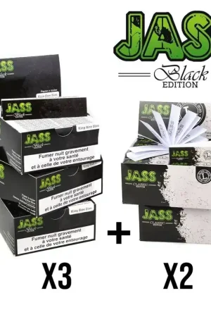 Populaire FEUILLE JASS PAPER BLACK + TIPS TAILLE L