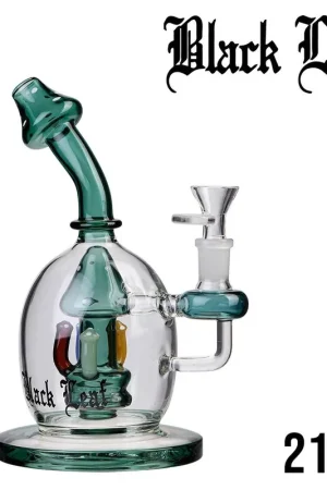 Top Vente BUBBLER BLACK LEAF MUSHROOMS BLUE 21CM