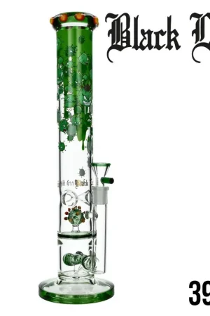 BANG EN VERRE BLACK LEAF INVADERS 39CM Seulement Aujourd’hui