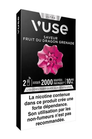 Nouveauté Pack 2 recharges Ultra Vuse Fruit du Dragon Grenade - Vuse