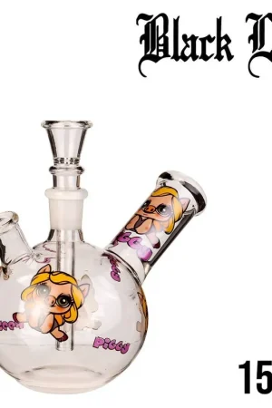 Seulement Aujourd’hui BANG EN VERRE BLACK LEAF PIGGI 15CM