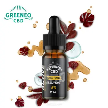 Sport Huile CBD + CBG Greeneo 10ml Bon Plan