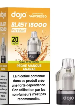 Prix Cassé Cartouche Dojo Blast 15K Pêche Mangue Ananas - Vaporesso