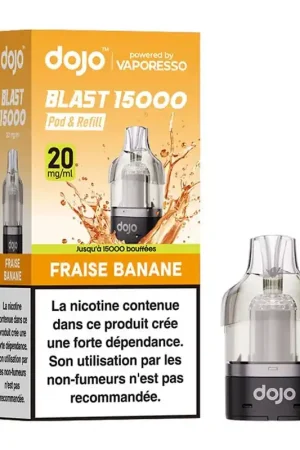 Vente Flash Cartouche Dojo Blast 15K Fraise Banane - Vaporesso