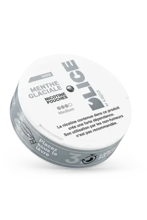Réduction Sachets Nicotinés Menthe Glaciale - D'lice by Kapz