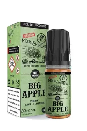 E-liquide BIG APPLE SEL DE NICOTINE MOONSHINERS Pas Cher