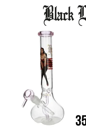 Offre Exclusive BANG EN VERRE BLACK LEAF BONGASMUS SPECIAL KICK 35CM