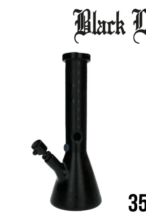 Must-Have BANG EN VERRE BLACK LEAF BEAKERBONG BLACK 35CM