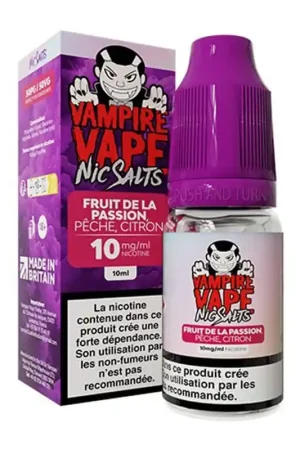 Promotion Saisonnière Fruit de la passion Pêche Citron Sels de Nicotine 10 ml - Vampire Vape