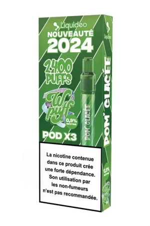 Wpuff 2.0 1 Batterie + 3 Pods Pom' Glacée - Liquideo Retour Gratuit