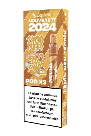 Wpuff 2.0 1 Batterie + 3 Pods Panik Nan Tropik - Liquideo Prix Réduit