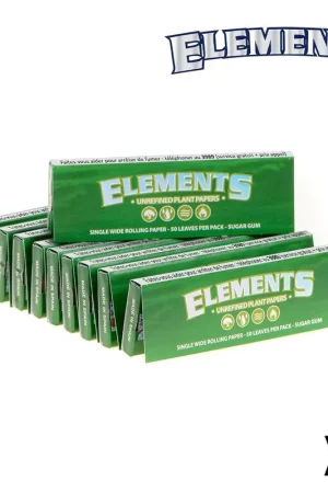 PAPIER A ROULER ELEMENTS GREEN SINGLE WIDE X10 Populaire