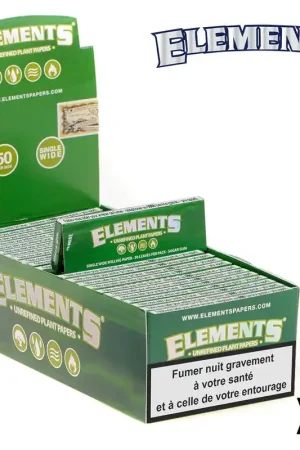 PAPIER A ROULER ELEMENTS GREEN SINGLE WIDE X50 Pas Cher