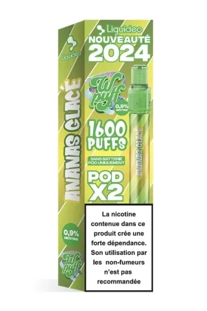 Wpuff 2.0 2 Pods Ananas Glacé - Liquideo Produit De Marque