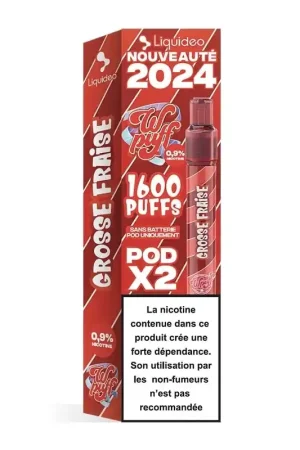 Wpuff 2.0 2 Pods Grosse Fraise - Liquideo Populaire
