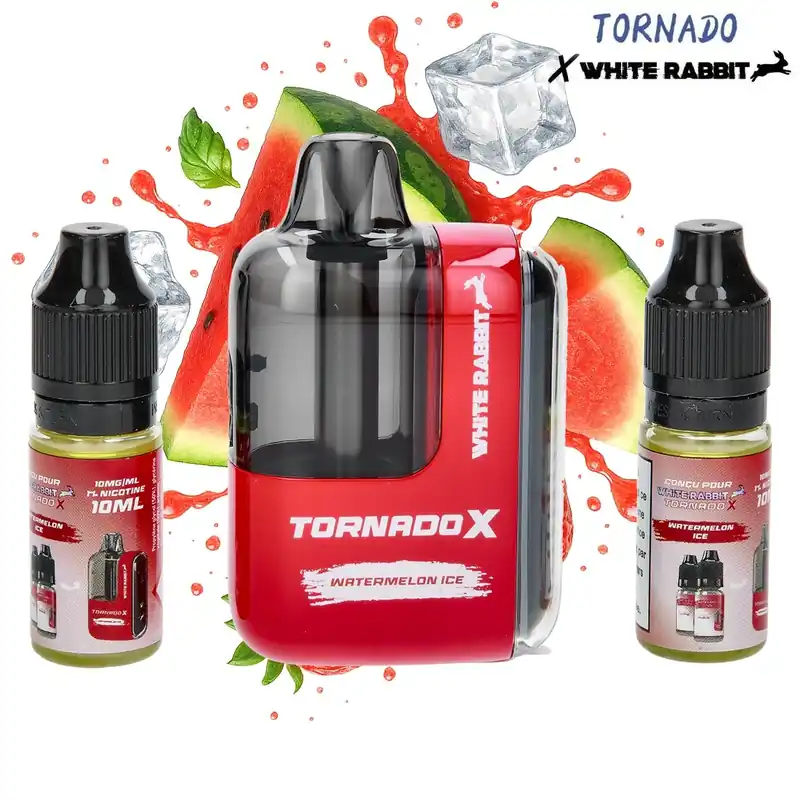 PUFF WHITE RABBIT TORNADO X WATERMELON ICE 25000 PUFFS Retour Gratuit