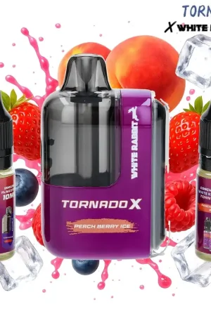 PUFF WHITE RABBIT TORNADO X PEACH BERRY ICE 25000 PUFFS Prix Réduit