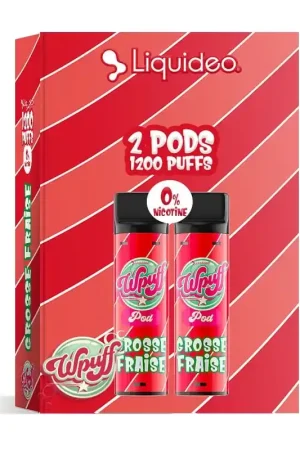 Wpuff 1800 2 Pods Grosse Fraise - Liquideo Quantité Limitée