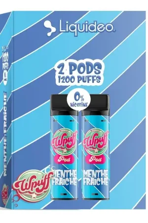 Wpuff 1800 2 Pods Menthe Fraîche - Liquideo Nouvelle Collection