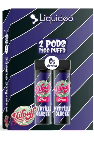 Wpuff 1800 2 Pods Myrtille Glacée - Liquideo Expédié Aujourd’hui