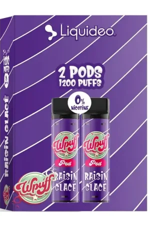 Wpuff 1800 2 Pods Raisin Glacé - Liquideo Vente Flash