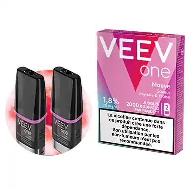 Capsules VEEV One Myrtille Fraise - VEEV Prix Réduit